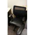 Black Mesh Back Adjustable Rolling Task Chair w Arms